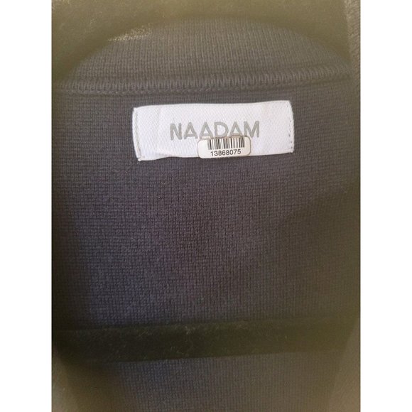 Rent the runway womens size medium Naadam dark navy blue button down cardigan - Picture 4 of 6